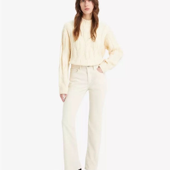 725 HIGH RISE BOOTCUT CORDUROY WOMEN'S JEANS color is cream size 29 - Picture 1 of 8